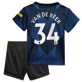 Koszulka Manchester United Donny van de Beek 34 Dziecięcy Trzeci Stroje Piłkarskie 2021/22 Krótki Rękaw